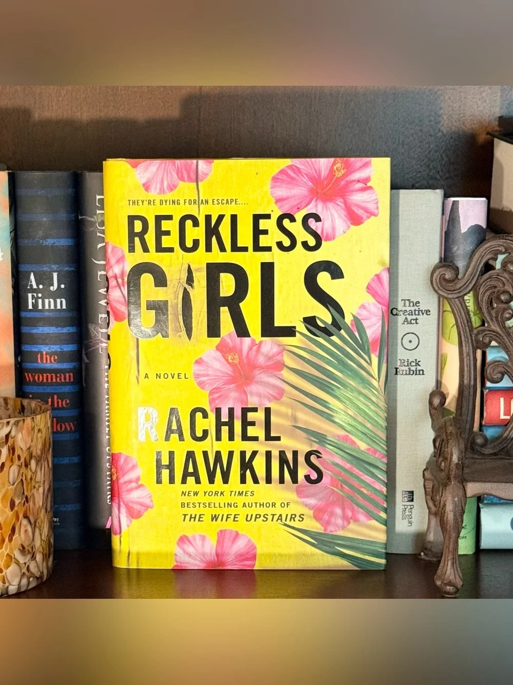 Reckless Girls by Rachel Hawkins - Bright Yellow Cover with Pink Flowers